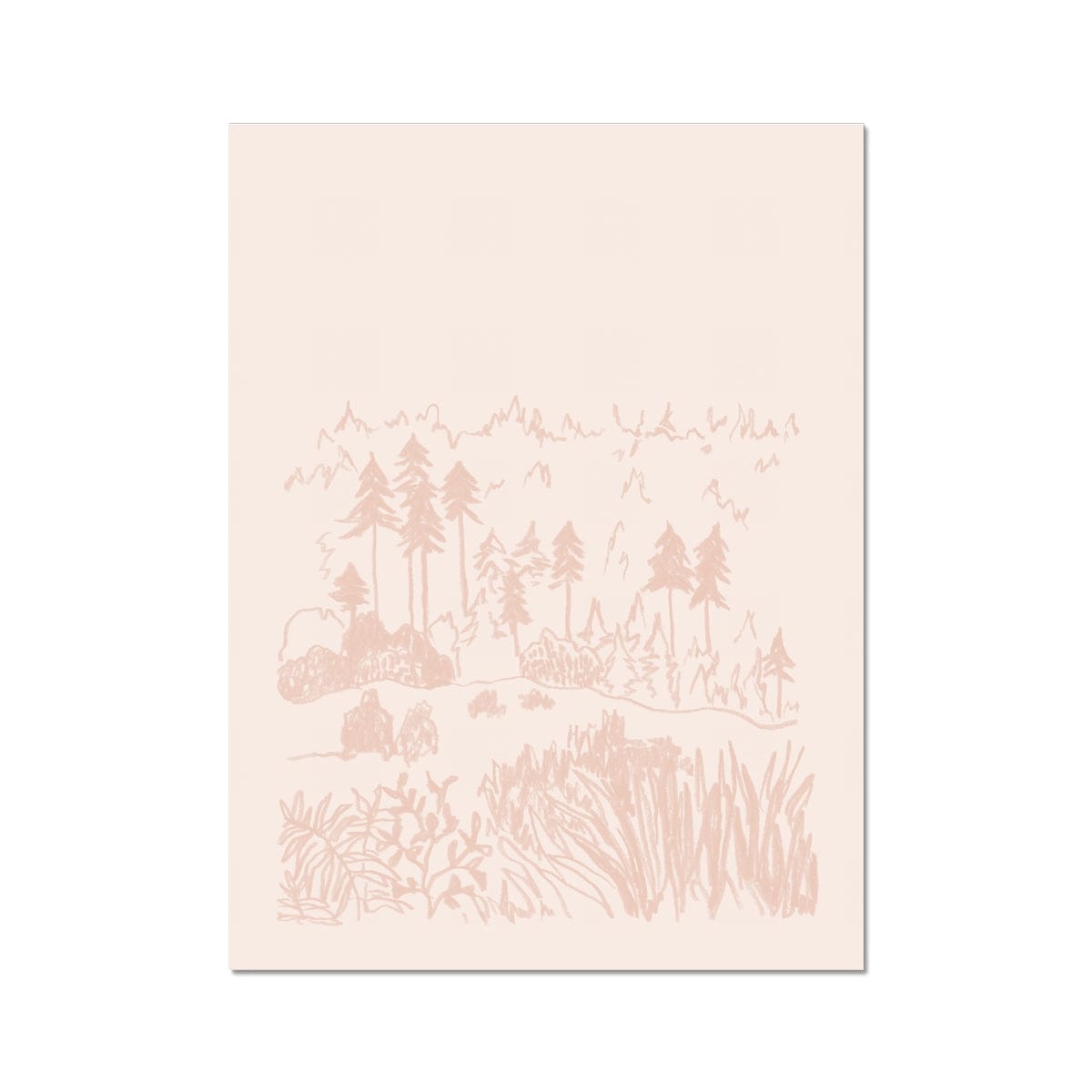 Fine art 12"x16" Woods - Blush Fine Art Print