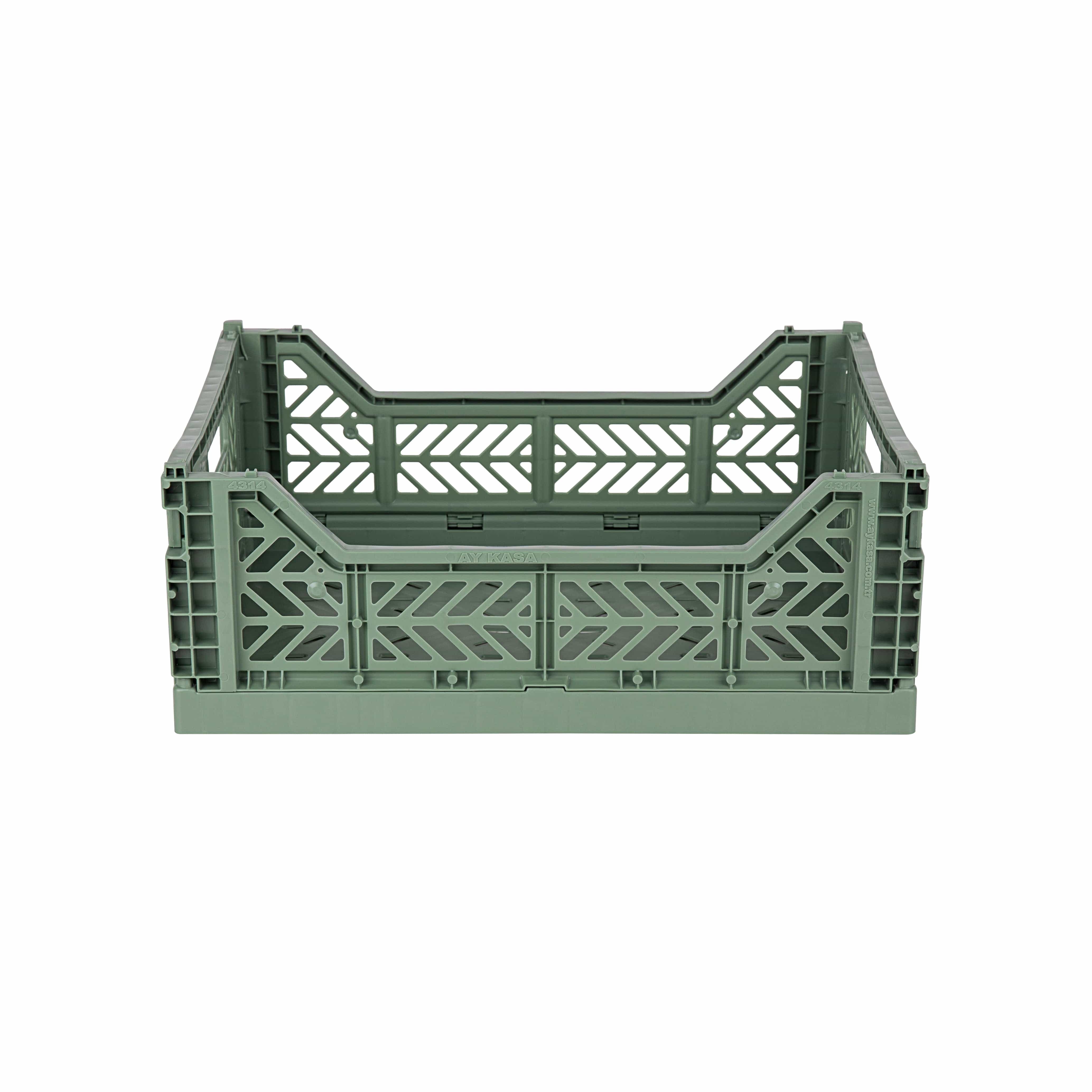 Green Made Crate Rack Aykasa Midi Folding Crate - Almond Green - Multibuy Discount, Various ...