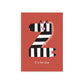 Personalised Happy Alphabet Z in the shape of a Zebra. Red Background.