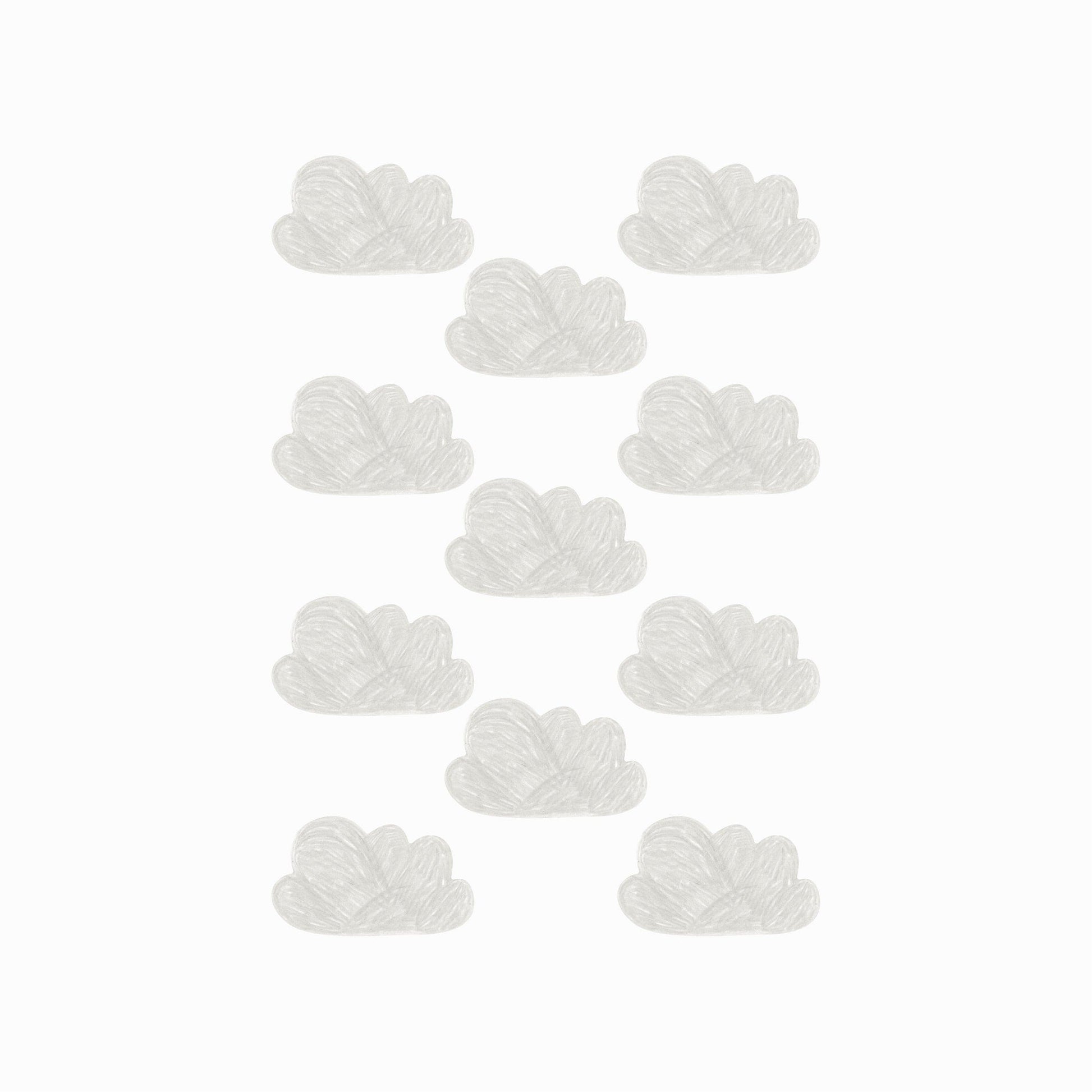 Wall Stickers 1 Sheet / Grey Murs Clairs Mini Clouds Wall Stickers