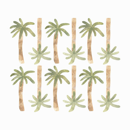 Wall Stickers 2 Sheets Murs Clairs Palm Trees Wall Stickers