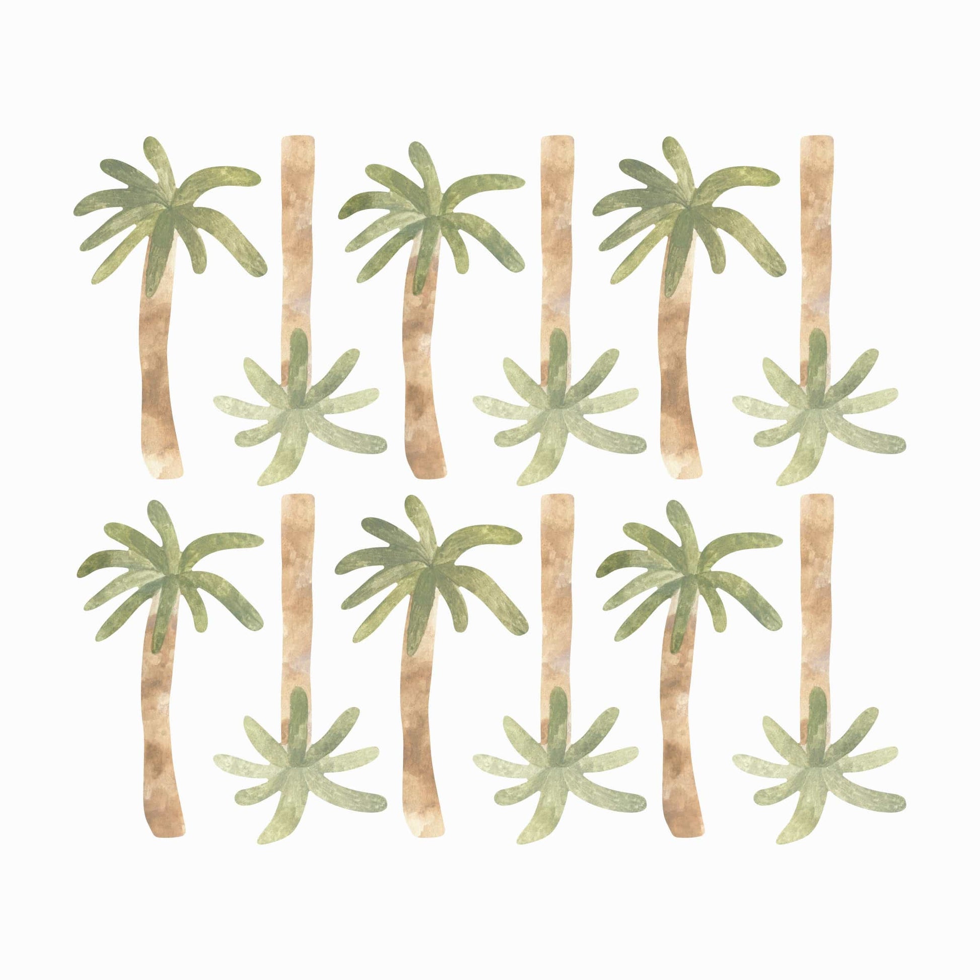 Wall Stickers 3 Sheets Murs Clairs Palm Trees Wall Stickers