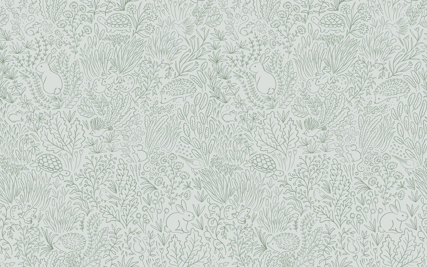 Wallpaper Garden Doodles Sage Wallpaper