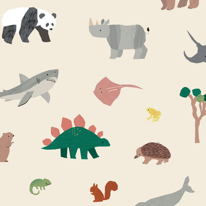 Wallpaper Roll 52cm x 10m Papercut Animals Wallpaper