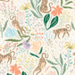  of leopards and tigers surrounded by pastel flowers and exotic green leaves.